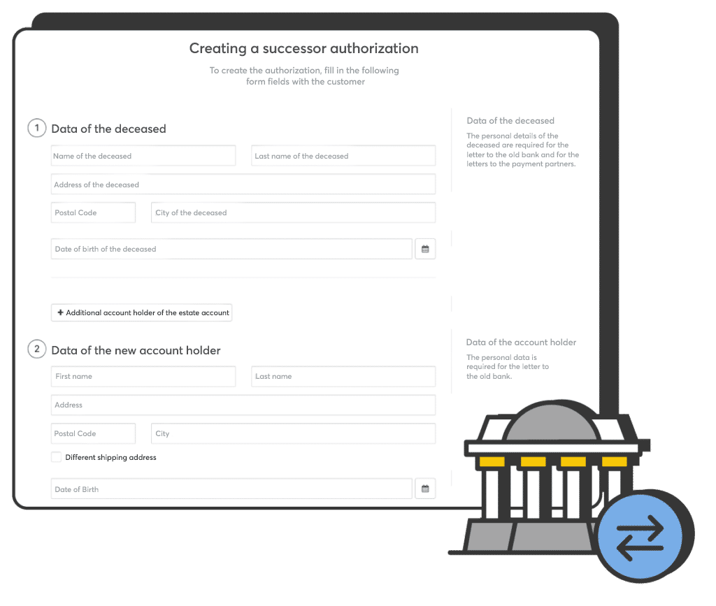 estate account switching graphic