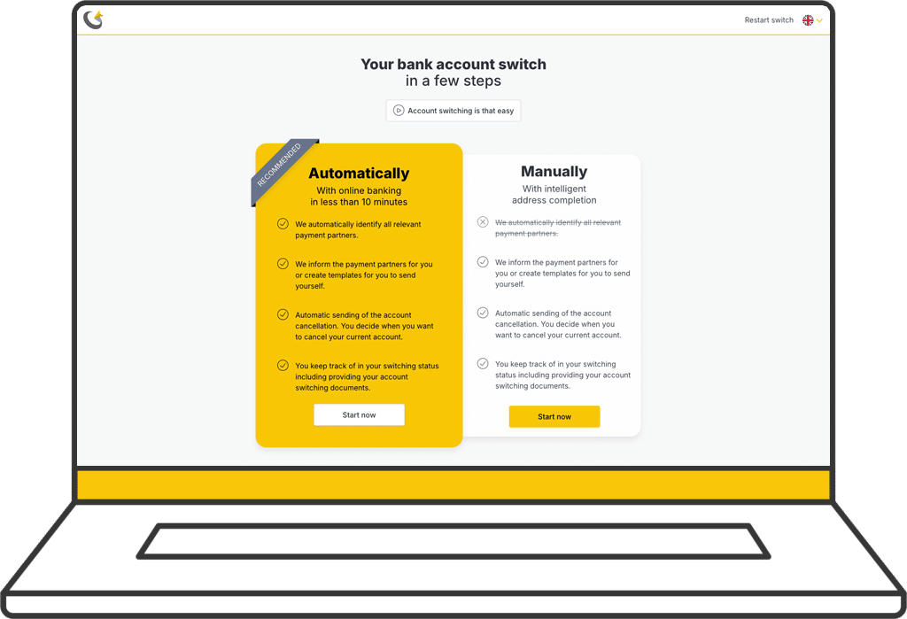 kontowechselservice screen