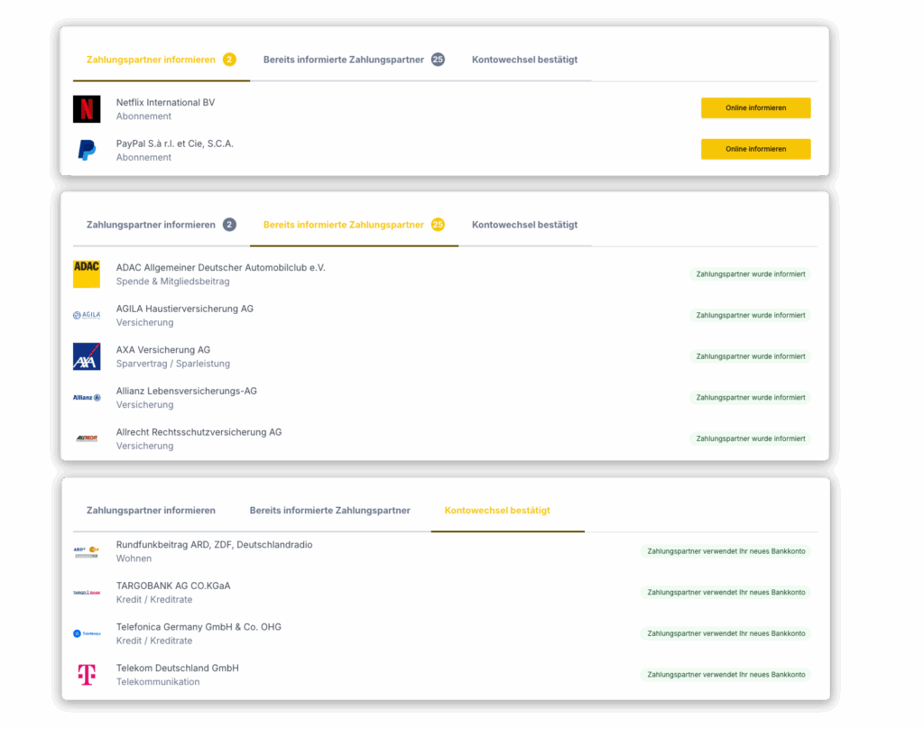 kontowechselservice screen